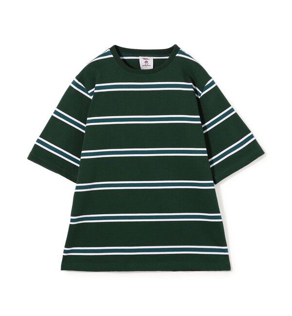 TOMORROWLAND MENS「【別注】BARBARIAN ライロウェイトコットンボーダー ハーフスリーブ クルーネックカットソー」|Tシャツ・カットソー|58 グリーン系