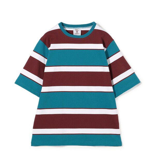 TOMORROWLAND MENS「【別注】BARBARIAN ライロウェイトコットンボーダー ハーフスリーブ クルーネックカットソー」|Tシャツ・カットソー|64 ブルー系