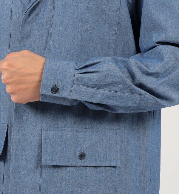 TOMORROWLAND MENS「【別注】GUY ROVER コットンダンガリー サファリシャツジャケット」|ブルゾン・スタジャン|