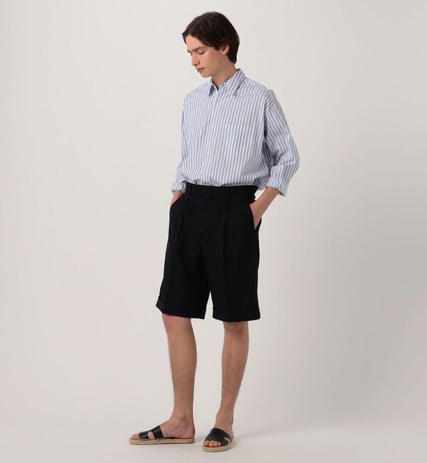 TOMORROWLAND MENS「ウールポリエステルツイル バレルワイドショートパンツ」|その他|