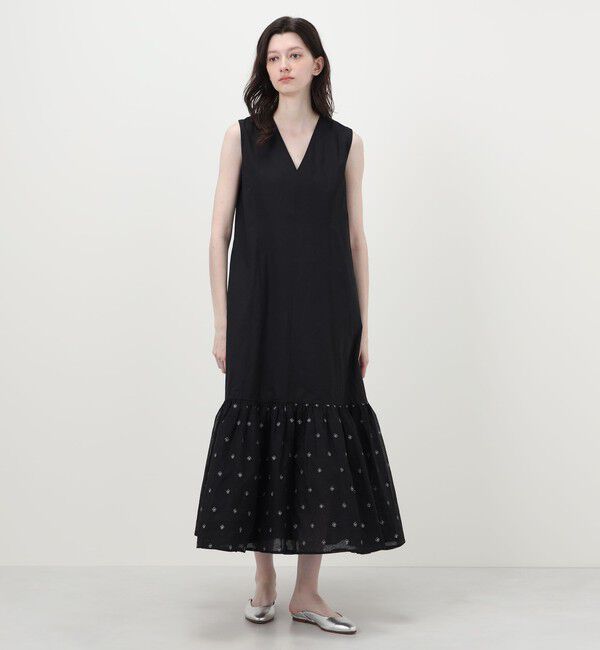 TOMORROWLAND BUYING WEAR「【別注】ne Quittez pas BLACK ORGANZA COMB ノースリーブ ロングワンピース」|ワンピース|
