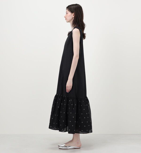 TOMORROWLAND BUYING WEAR「【別注】ne Quittez pas BLACK ORGANZA COMB ノースリーブ ロングワンピース」|ワンピース|