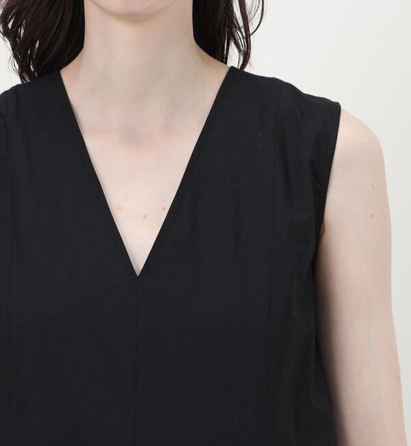 TOMORROWLAND BUYING WEAR「【別注】ne Quittez pas BLACK ORGANZA COMB ノースリーブ ロングワンピース」|ワンピース|