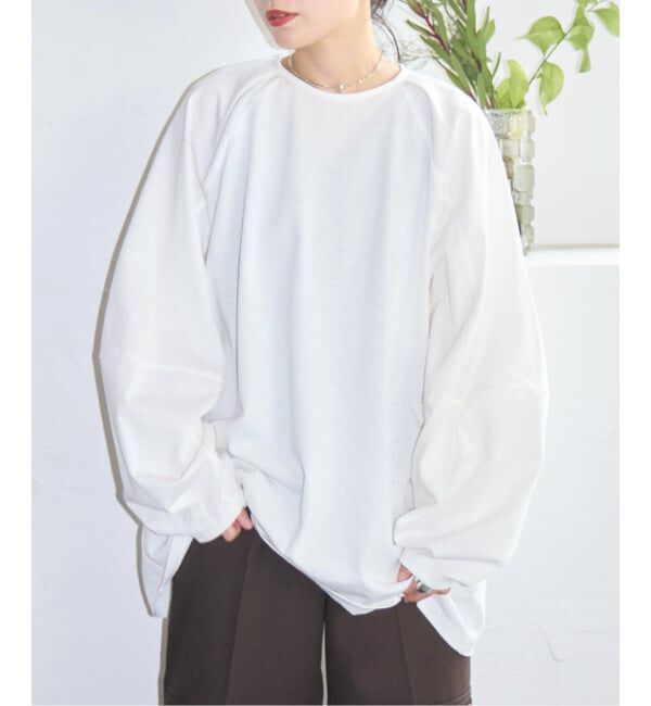  「[THE MOOD] パフスリーブ ロンTEE：カットソー」|Tシャツ・カットソー|ホワイト