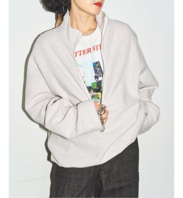  「《追加予約3》FELTED WOOL HALF ZIP TOP：カットソー」|Tシャツ・カットソー|