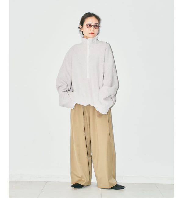  「《追加予約3》FELTED WOOL HALF ZIP TOP：カットソー」|Tシャツ・カットソー|