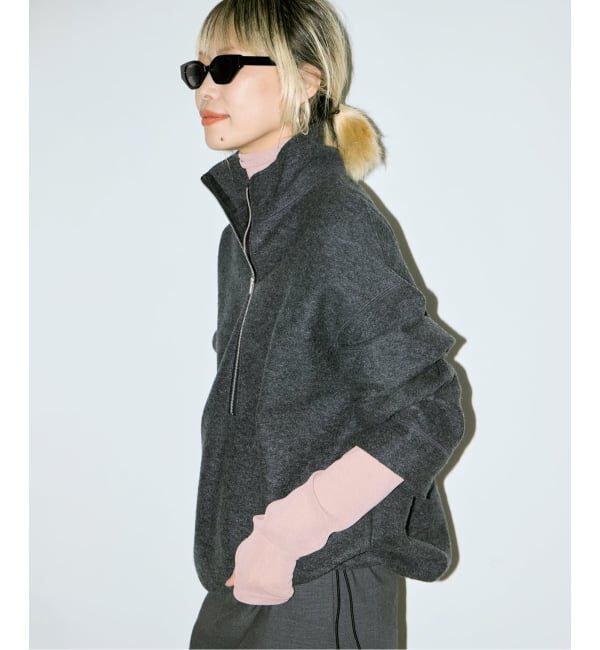  「《追加予約3》FELTED WOOL HALF ZIP TOP：カットソー」|Tシャツ・カットソー|