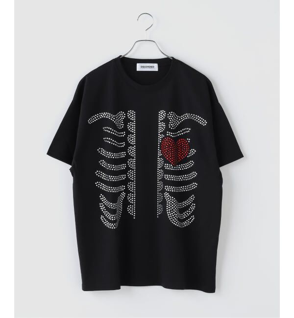 JOINT WORKS「DISCOVERED / ディスカバード HOTFIX BONE&HEART TEE」|Tシャツ・カットソー|ブラック