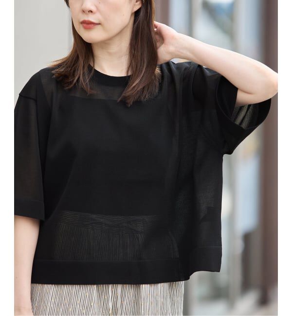 journal standard L'essage「フォルムニットTシャツ」|ニット・セーター|ブラック
