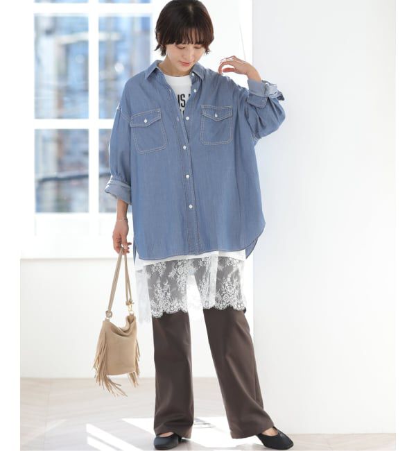 JOURNAL STANDARD relume「《追加》ライトデニムオーバーサイズシャツ」|シャツ・ブラウス|