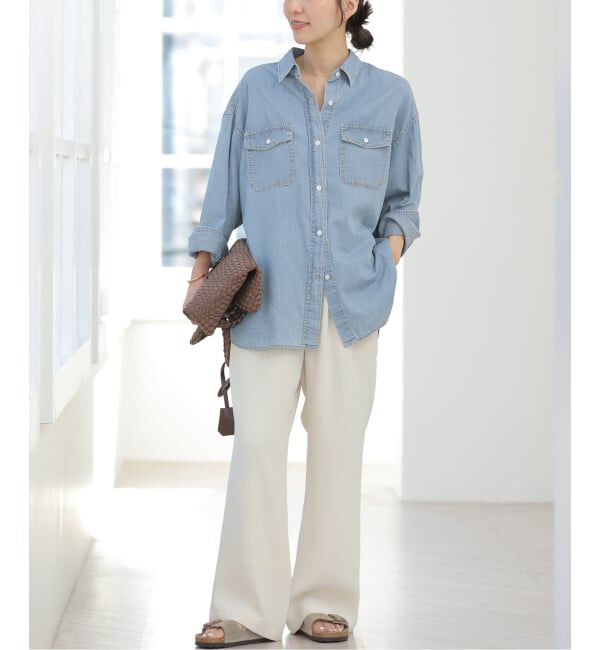 JOURNAL STANDARD relume「《追加》ライトデニムオーバーサイズシャツ」|シャツ・ブラウス|