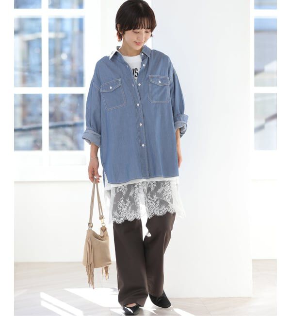 JOURNAL STANDARD relume「《追加》ライトデニムオーバーサイズシャツ」|シャツ・ブラウス|