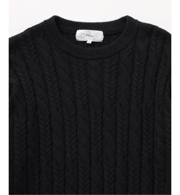 JOURNAL STANDARD「《予約》【FOLL / フォル】cotton cashmere cable sweater」|ニット・セーター|