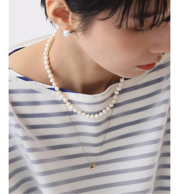 Lilas by Spick&Span「《WEB限定予約》10mmオーバルニュアンスモチーネックレス K10」|ネックレス|