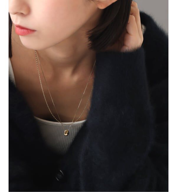 Lilas by Spick&Span「《WEB限定予約》10mmオーバルニュアンスモチーネックレス K10」|ネックレス|
