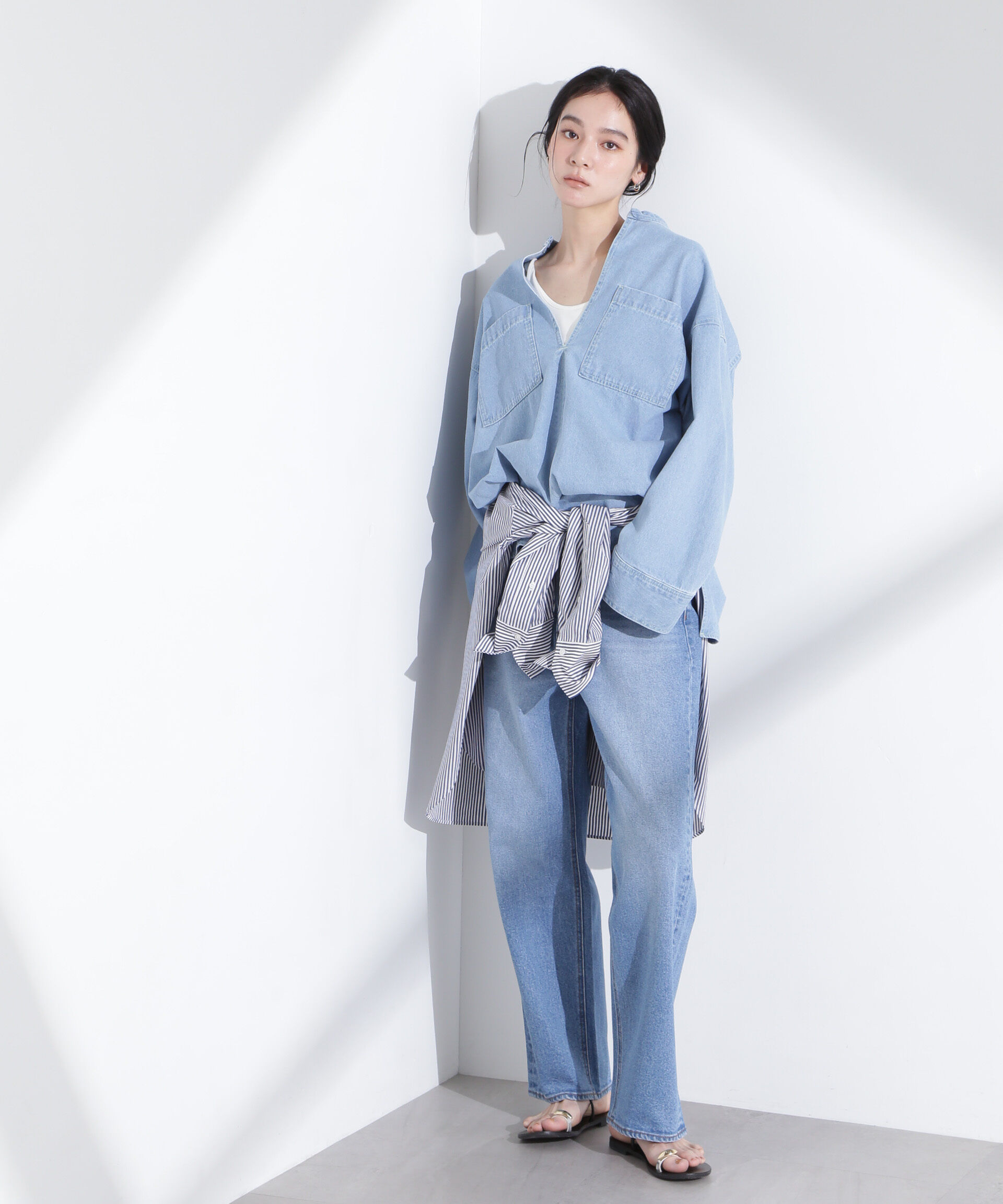 NANO universe「「MC」&rdquo;TIMELESS WARDROBE&rdquo;ストレートフィットデニム」|チノ|
