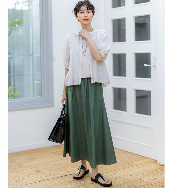 23区「【洗える】クリアトリコットジャージー ティアードデザイン カットソー」|Tシャツ・カットソー|
