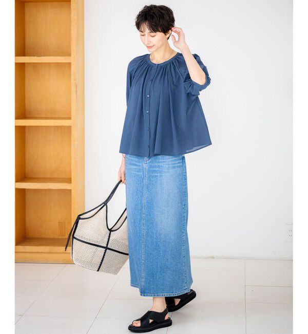 23区「【洗える】クリアトリコットジャージー ティアードデザイン カットソー」|Tシャツ・カットソー|