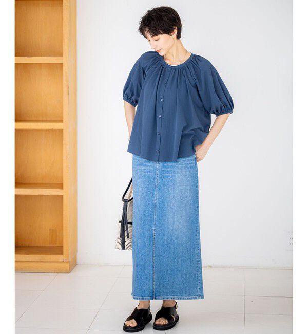 23区「【洗える】クリアトリコットジャージー ティアードデザイン カットソー」|Tシャツ・カットソー|