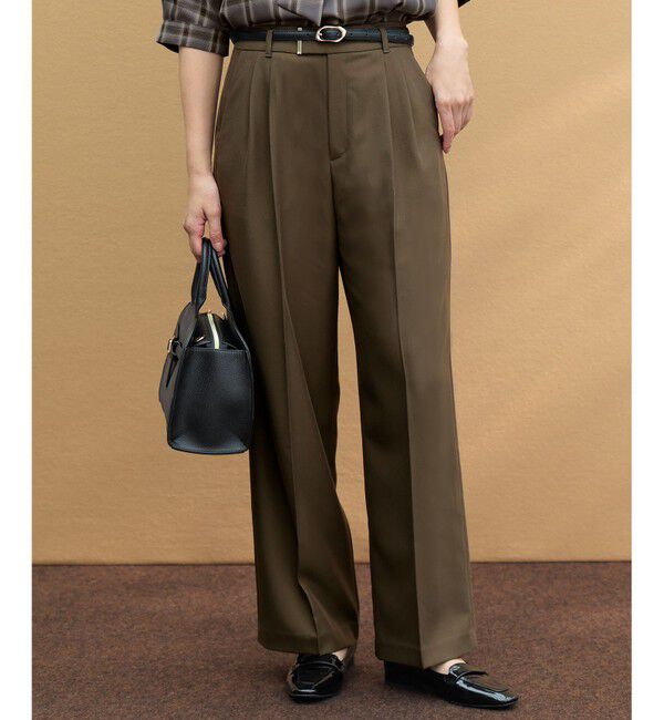 ANY SIS「褒めらレディストレッチ ワイドパンツ」|その他|モカ