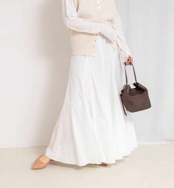 NOLLEY'S「【WEB限定】ウォッシャブルヴィンテージタフタマチ入りマキシスカート」|スカート|