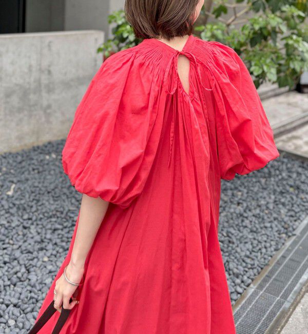 NOLLEY'S「【一部WEB限定カラーアイテム】ウォッシャブルハンドスモックバルーン袖ワンピース」|ワンピース|
