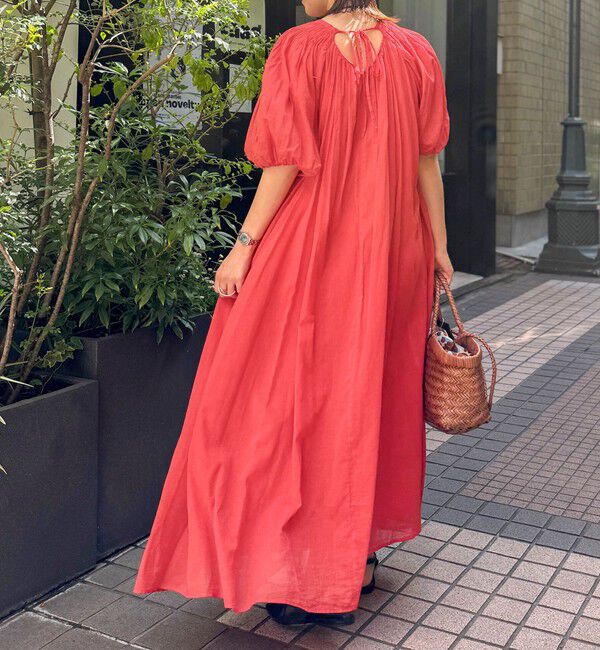 NOLLEY'S「【一部WEB限定カラーアイテム】ウォッシャブルハンドスモックバルーン袖ワンピース」|ワンピース|