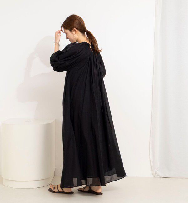 NOLLEY'S「【一部WEB限定カラーアイテム】ウォッシャブルハンドスモックバルーン袖ワンピース」|ワンピース|