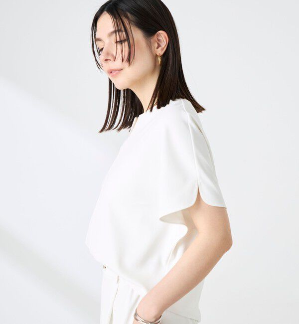 NOLLEY'S sophi「《セットアップ対応》NEW morisachiウォッシャブルツイルケープ風ブラウス」|シャツ・ブラウス|
