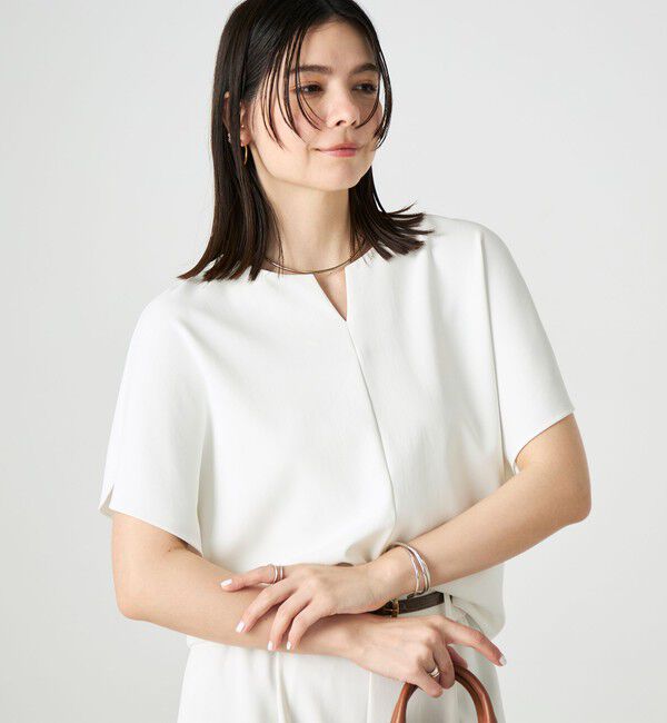 NOLLEY'S sophi「《セットアップ対応》NEW morisachiウォッシャブルツイルケープ風ブラウス」|シャツ・ブラウス|