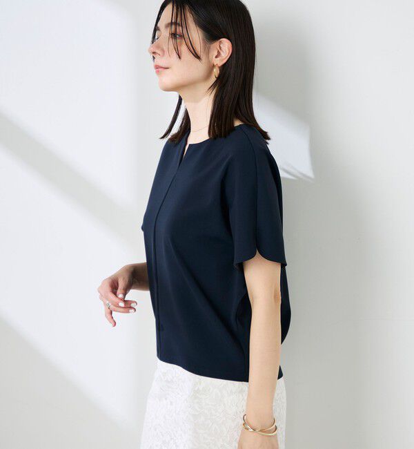 NOLLEY'S sophi「《セットアップ対応》NEW morisachiウォッシャブルツイルケープ風ブラウス」|シャツ・ブラウス|