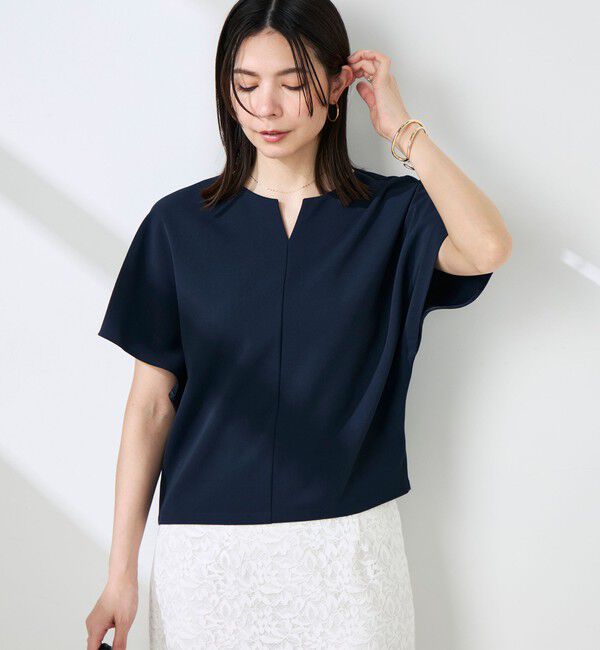 NOLLEY'S sophi「《セットアップ対応》NEW morisachiウォッシャブルツイルケープ風ブラウス」|シャツ・ブラウス|