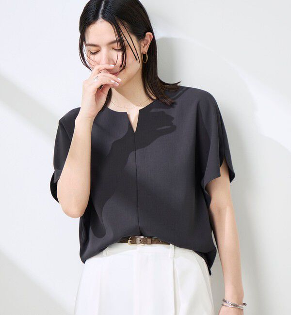 NOLLEY'S sophi「《セットアップ対応》NEW morisachiウォッシャブルツイルケープ風ブラウス」|シャツ・ブラウス|