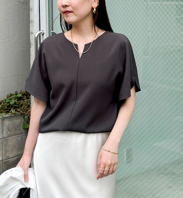 NOLLEY'S sophi「《セットアップ対応》NEW morisachiウォッシャブルツイルケープ風ブラウス」|シャツ・ブラウス|