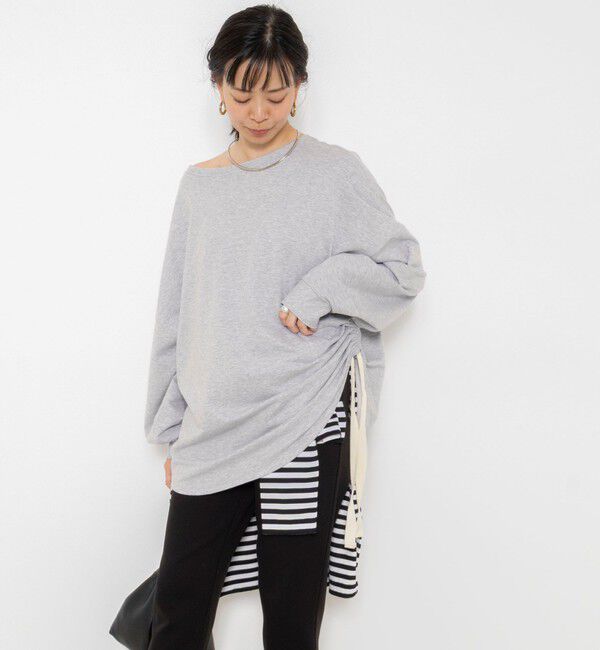 NOLLEY'S「ウォッシャブルインレーアレンジルーズプルオーバー」|Tシャツ・カットソー|