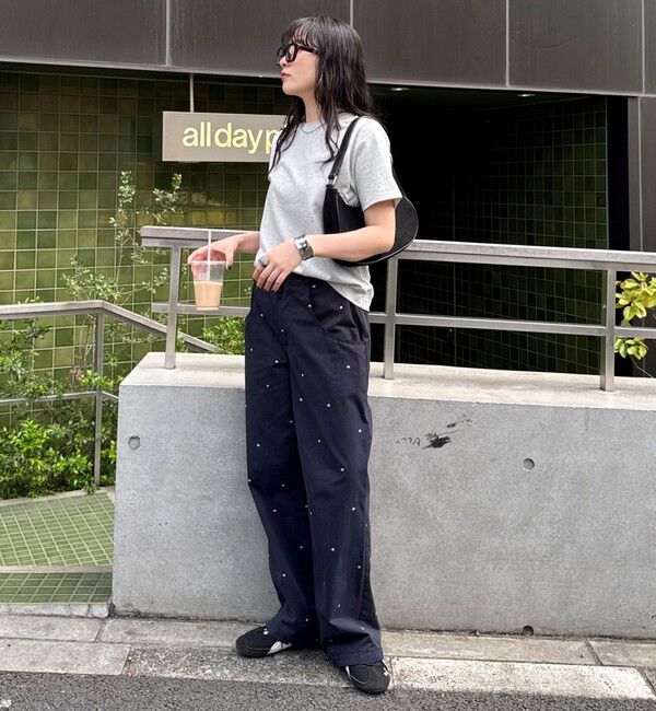 fredy emue「刺しゅう入りコットンツイルルーズパンツ」|チノ|
