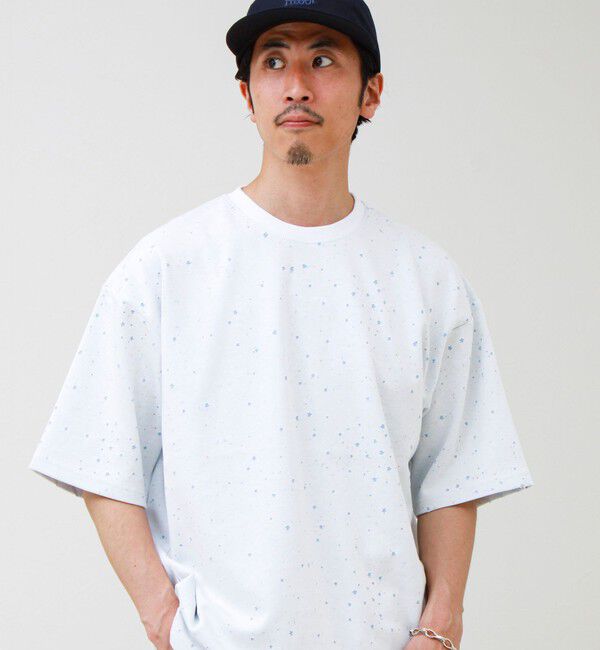 GLOSTER「星穴ネップボンディング クルーネックTシャツ」|Tシャツ・カットソー|オフホワイト