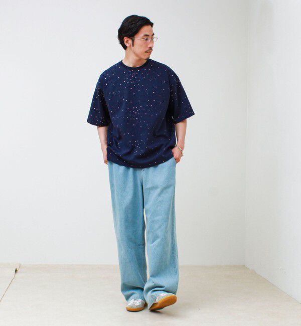GLOSTER「星穴ネップボンディング クルーネックTシャツ」|Tシャツ・カットソー|