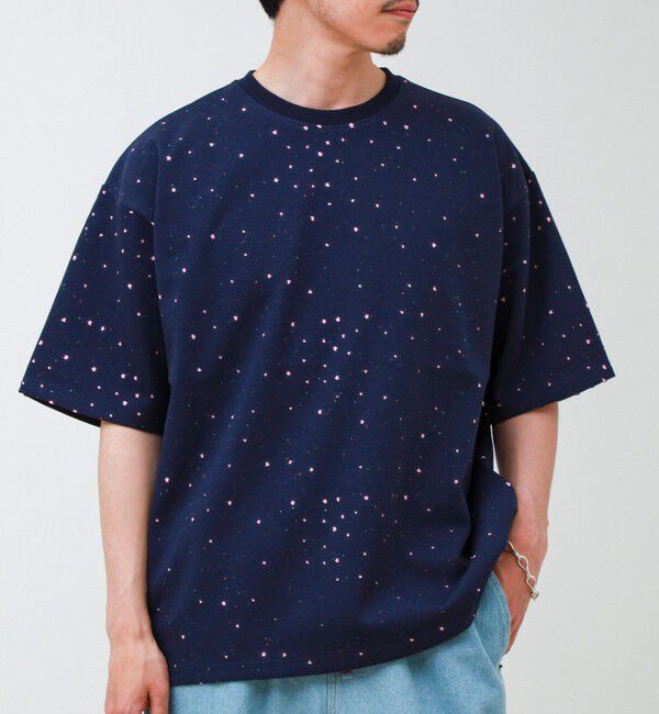 GLOSTER「星穴ネップボンディング クルーネックTシャツ」|Tシャツ・カットソー|