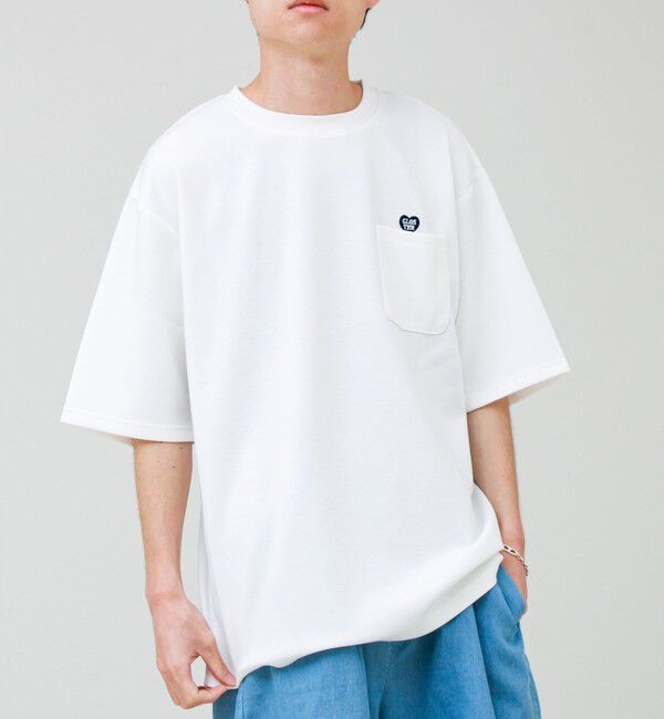 GLOSTER「【ユニセックスで着たい】接触冷感ハート刺繍ポケTEE」|Tシャツ・カットソー|