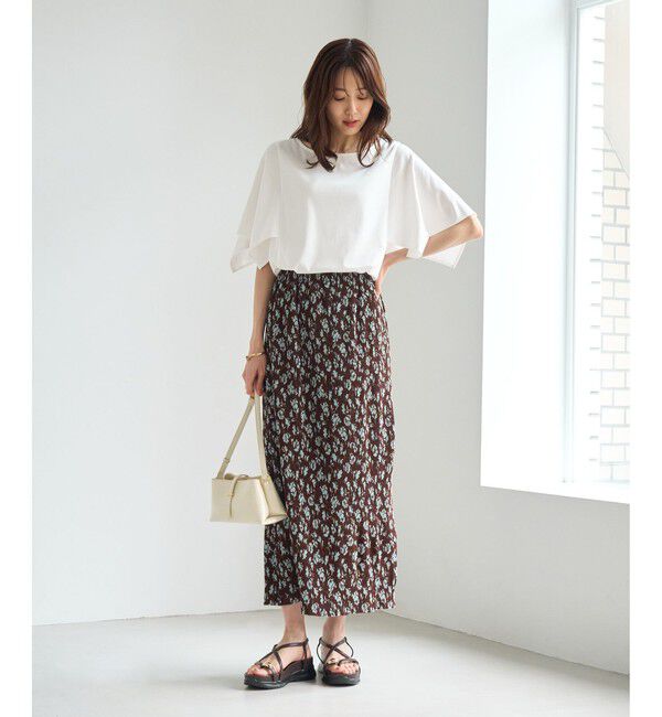 Rope&rsquo;Picnic「70シルケットハンカチスリーブトップス/UVカット・接触冷感」|Tシャツ・カットソー|