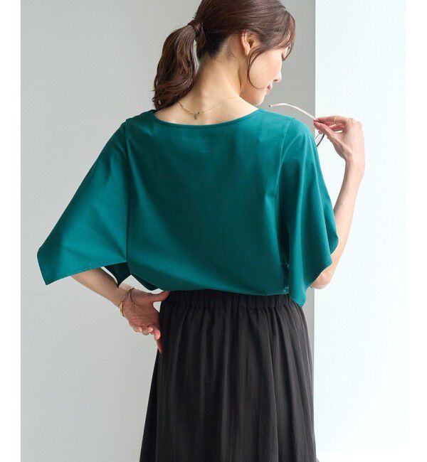 Rope&rsquo;Picnic「70シルケットハンカチスリーブトップス/UVカット・接触冷感」|Tシャツ・カットソー|