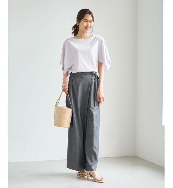Rope&rsquo;Picnic「70シルケットハンカチスリーブトップス/UVカット・接触冷感」|Tシャツ・カットソー|