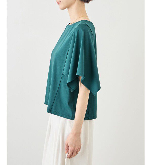 Rope&rsquo;Picnic「70シルケットハンカチスリーブトップス/UVカット・接触冷感」|Tシャツ・カットソー|