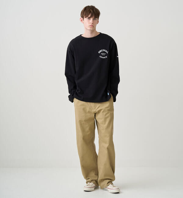 ORCIVAL「ORCIVAL | コットンロード クルーネック ロゴプリントバスクシャツ MEN」|Tシャツ・カットソー|