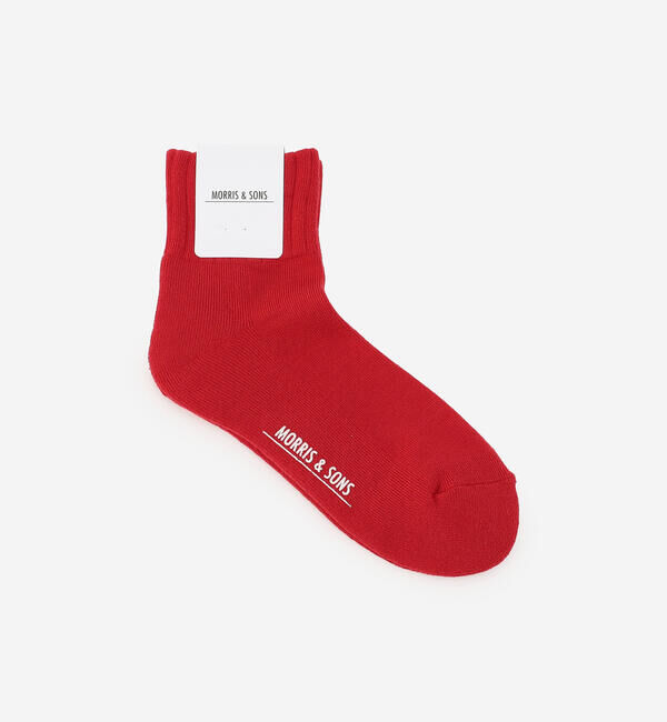 Morris & Sons「MORRIS & SONS | ショートソックス WOMEN」|ソックス|RED