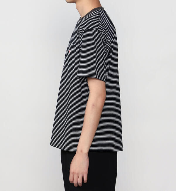 DANTON「DANTON | マルチボーダー ポケットクルーネックTシャツ MEN」|Tシャツ・カットソー|