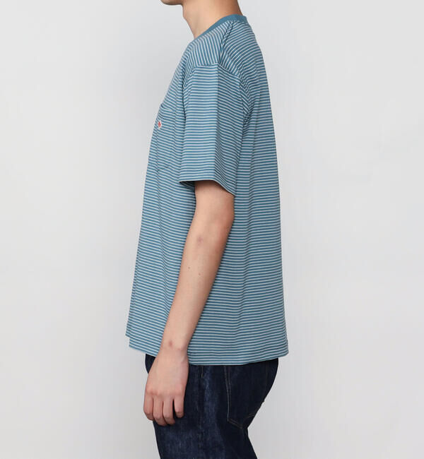DANTON「DANTON | マルチボーダー ポケットクルーネックTシャツ MEN」|Tシャツ・カットソー|