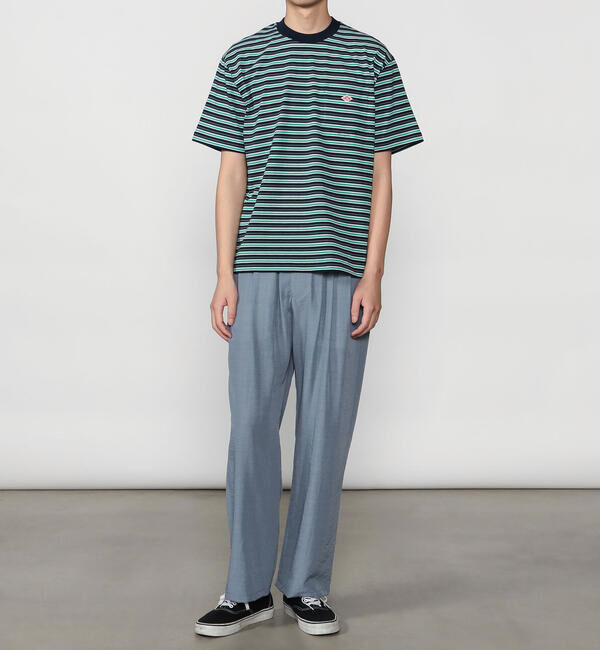 DANTON「DANTON | マルチボーダー ポケットクルーネックTシャツ MEN」|Tシャツ・カットソー|