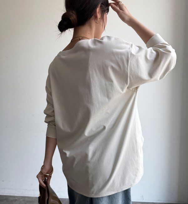  「【WEB限定】オーガンジーロゴロングスリーブTEE」|Tシャツ・カットソー|